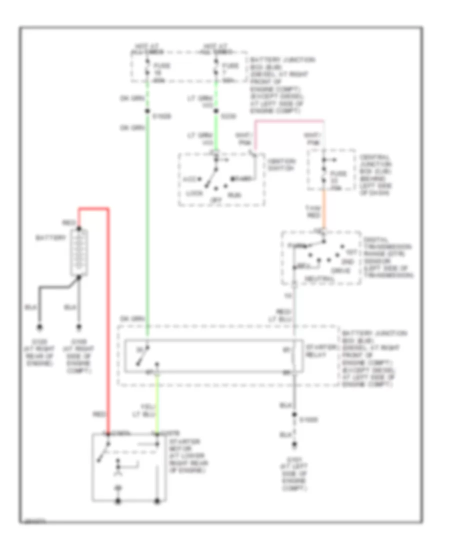 5.4L, Электросхема стартера, С 4R70E/4R75E для Ford Econoline E350 Super Duty 2005
