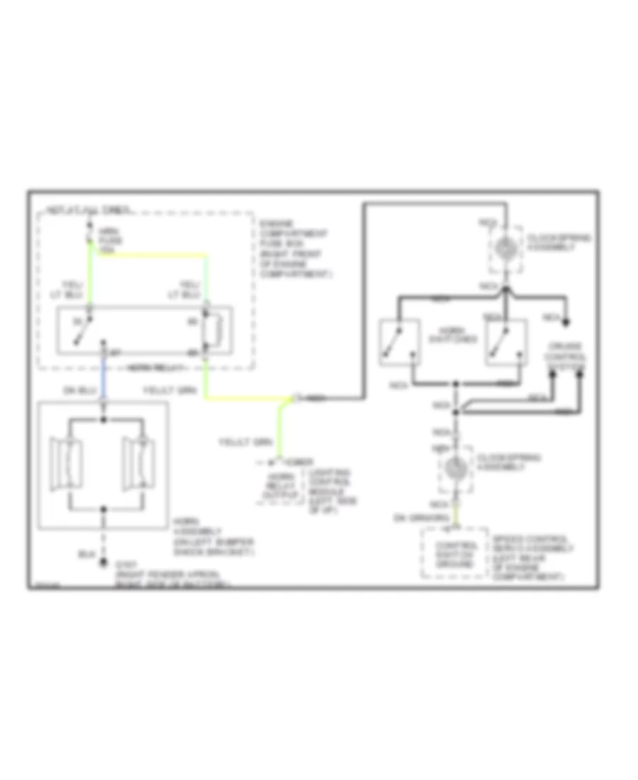 Электросхема звукового сигнал Гудка для Ford Crown Victoria S 1995