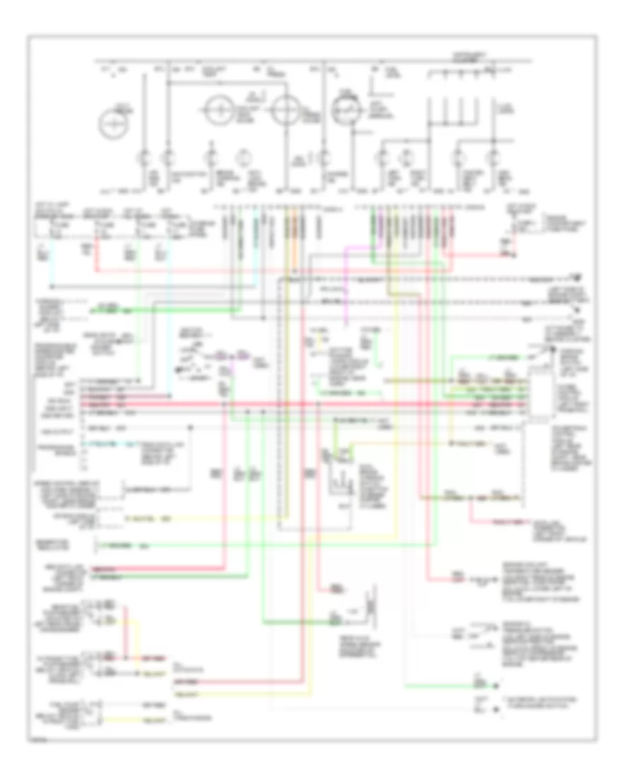 7.5L, Электросхема панели приборов, С 4 ABS колеса для Ford Cutaway E350 1995