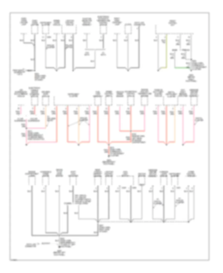 Электросхема подключение массы заземления (2 из 3) для Ford Crown Victoria S 1999