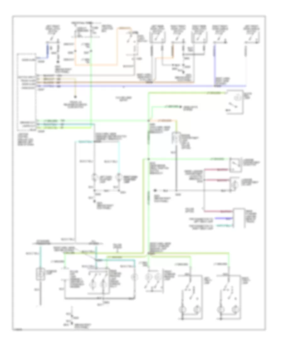 Электросхема подсветки для Ford Crown Victoria S 1999