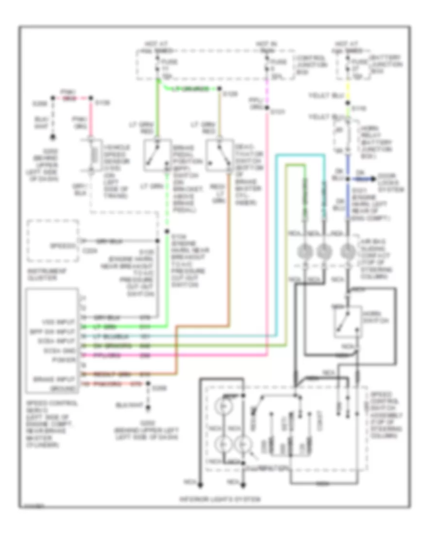 6.8L, Электросхема системы круизконтроля для Ford Cutaway E350 Super Duty 1999