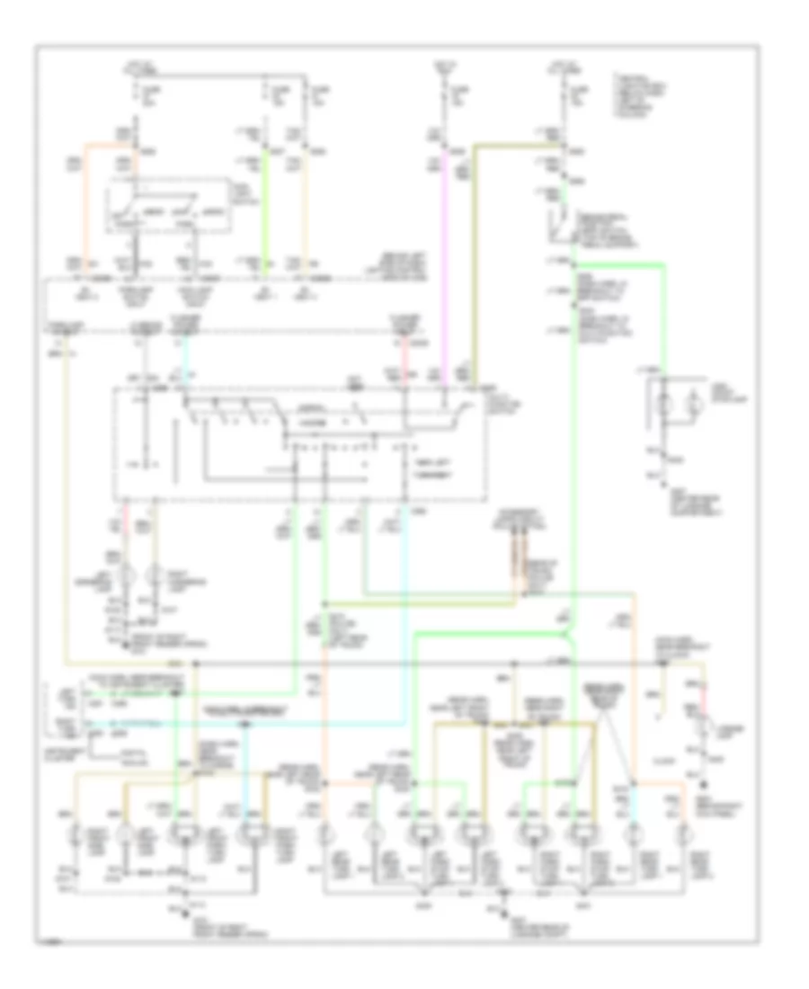 Электросхема внешнего освещения для Ford Crown Victoria S 2001