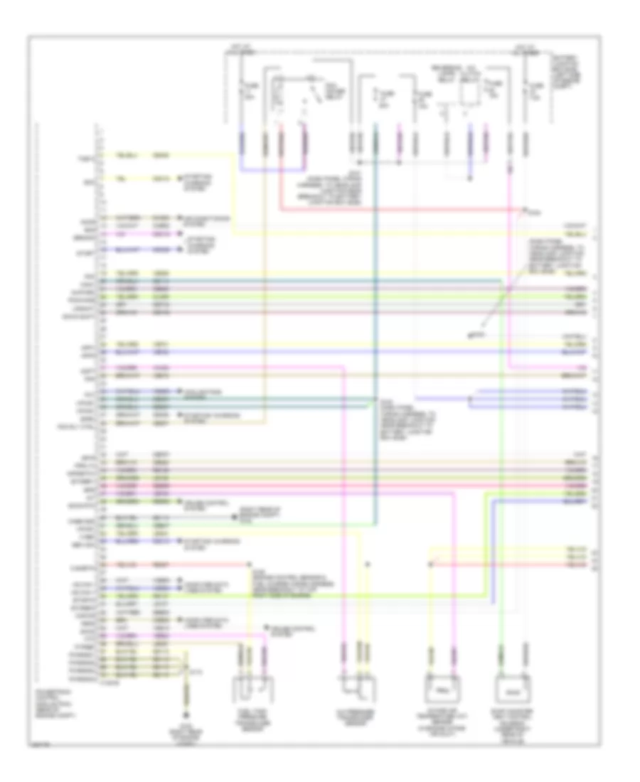 3.5L звукопровод, Электросхема системы управления двигателем (1 из 6) для Ford Flex SEL 2010