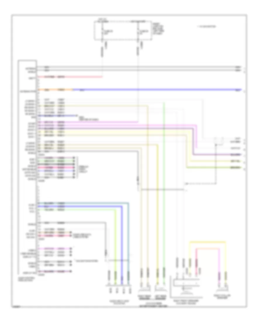 Эдектросхема магнитолы. Базовая комплектация. (1 из 2) для Ford Flex SEL 2010