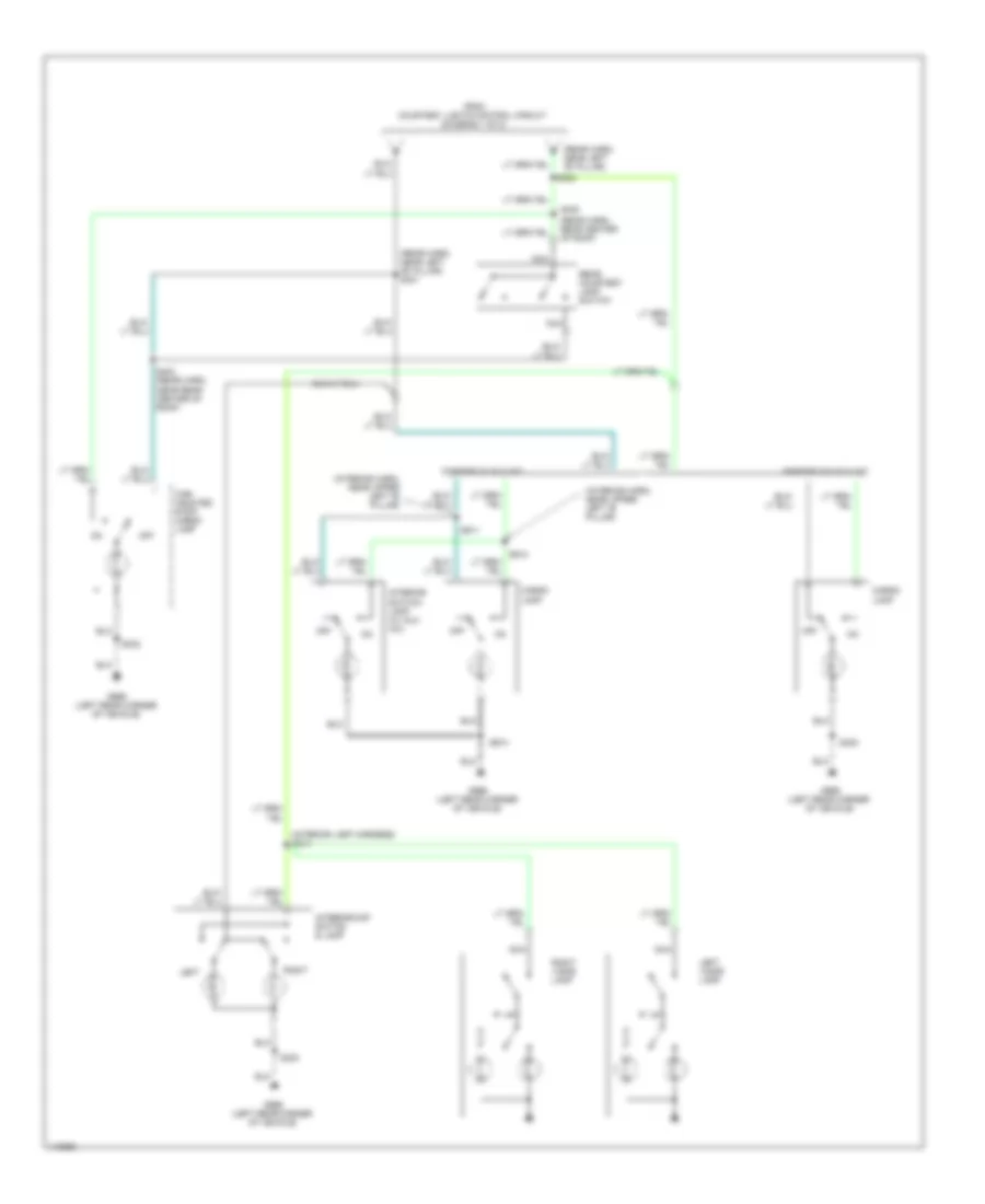 Электросхема подсветки, Кроме Визитки без Система Развлечений (2 из 2) для Ford Cutaway E350 Super Duty 2001