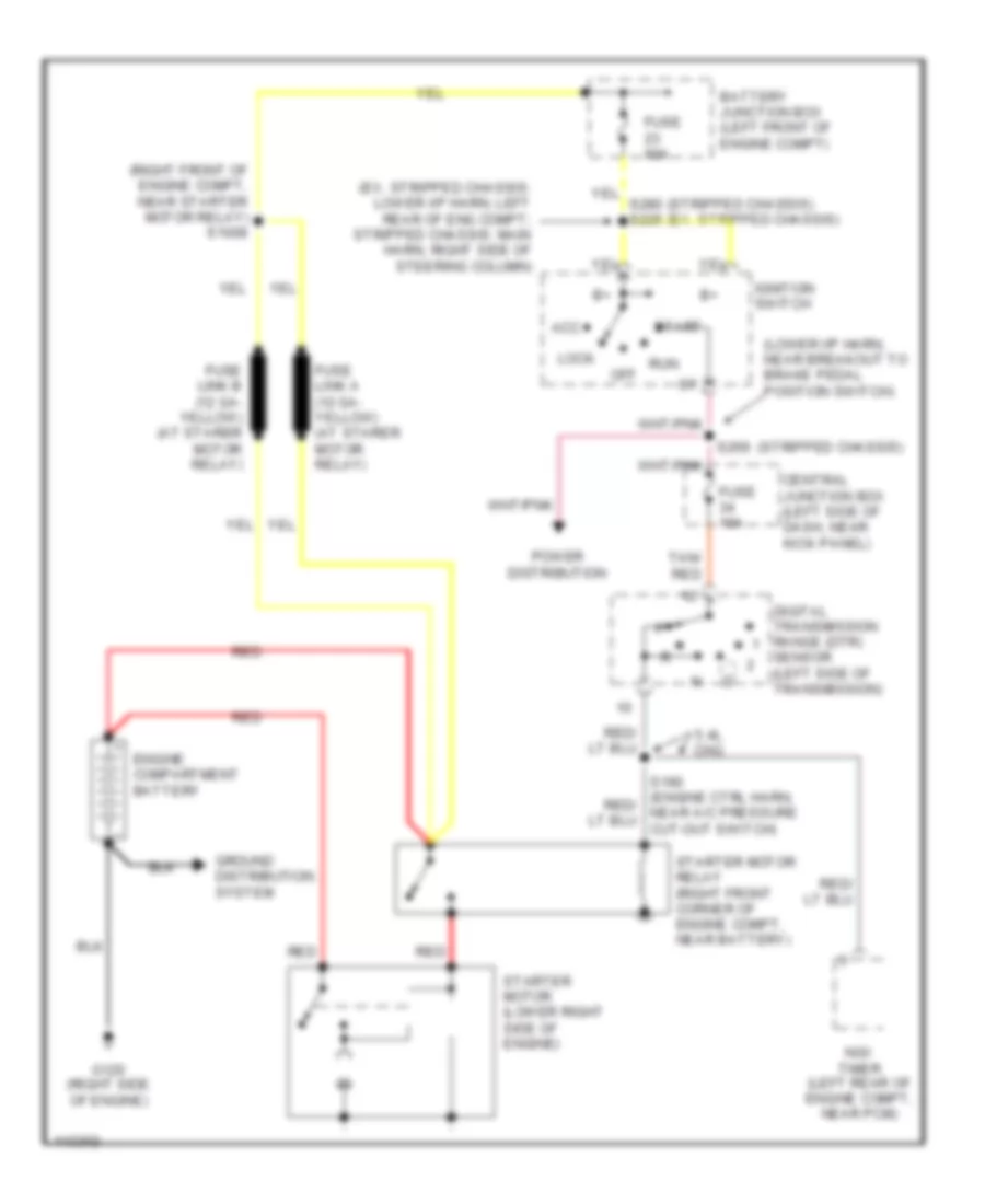 5.4L, Электросхема стартера для Ford Cutaway E350 Super Duty 2001