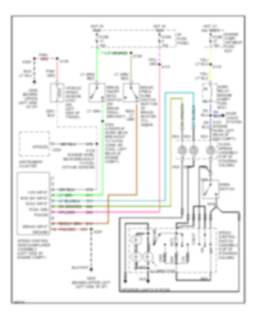 Электросхема системы круизконтроля, бензин для Ford Econoline E250 1997