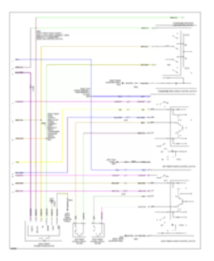 Power Windows Wiring Diagram, XLT, Limited & Sport (2 из 2) для Ford Explorer 2013