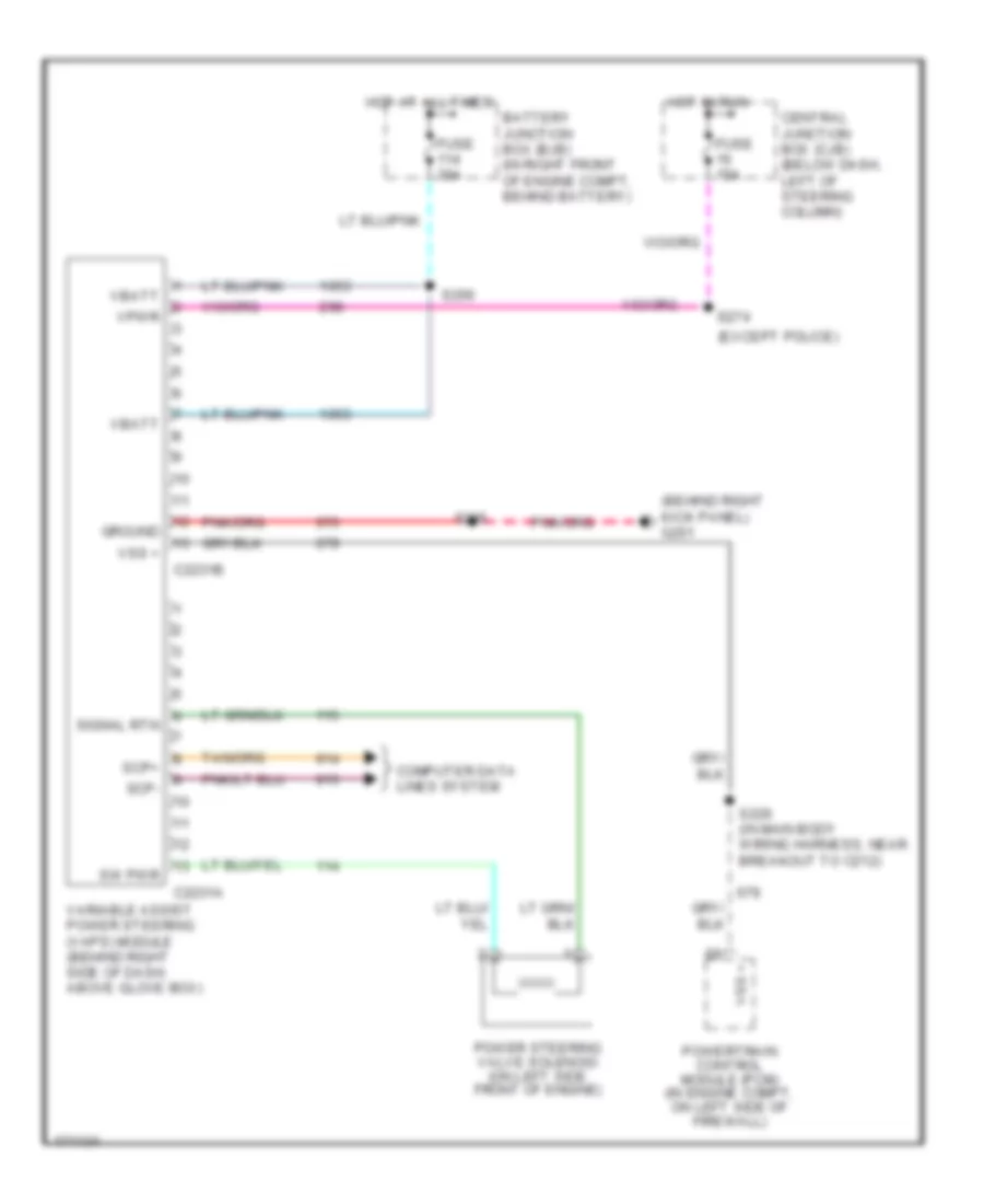 Электросхема усилителя руля, без пневматическая подвеска для Ford Crown Victoria Police Interceptor 2003