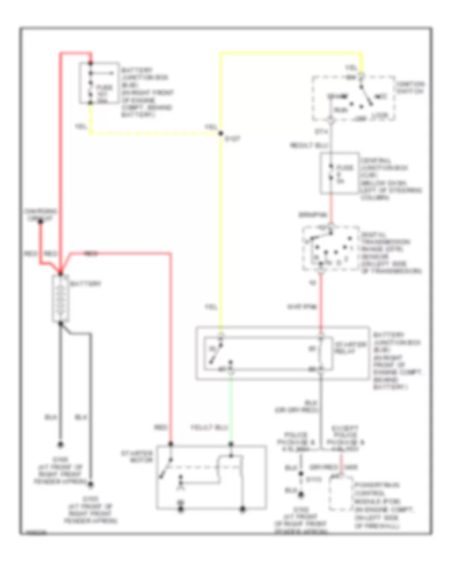 Электросхема стартера для Ford Crown Victoria Police Interceptor 2003