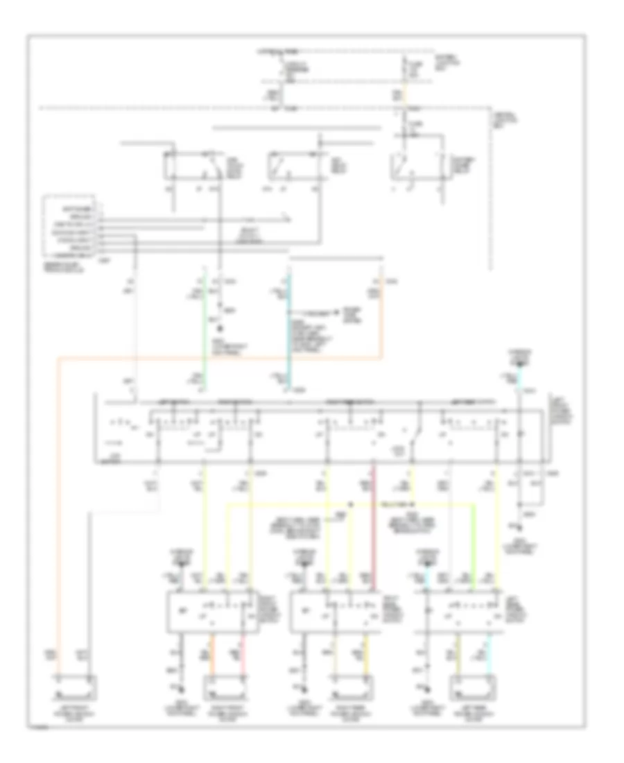 Электросхема стеклоподъемников для Ford Expedition 1999