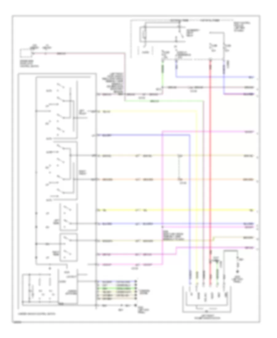 Power Windows Wiring Diagram, XLT, Limited  Sport (1 из 2) для Ford Explorer XLT 2013