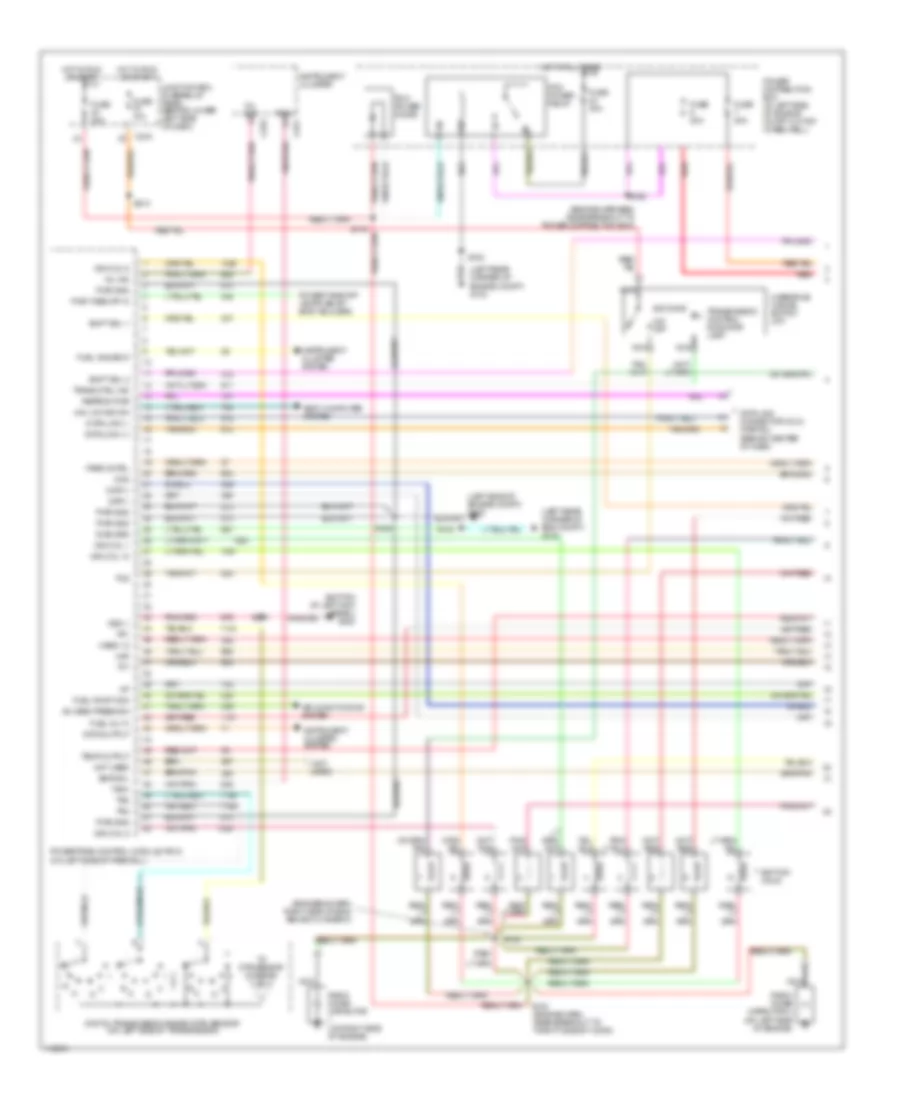 6.8L, Электросхема системы управления двигателем (1 из 4) для Ford F450 Super Duty 1999