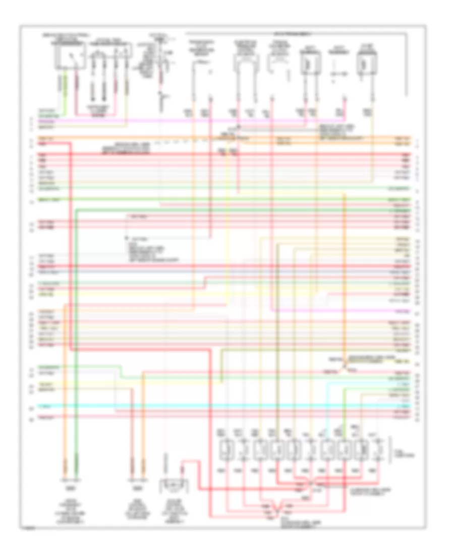 6.8L, Электросхема системы управления двигателем (3 из 4) для Ford F450 Super Duty 1999