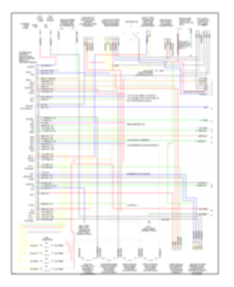 2.0L, Электросхема системы управления двигателя M/T (1 из 2) для Ford Probe 1995
