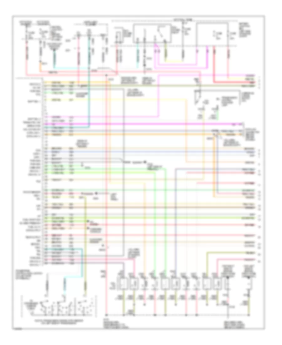 6.8L топливо висмута, Электросхема системы управления двигателем (1 из 6) для Ford F450 Super Duty 2001