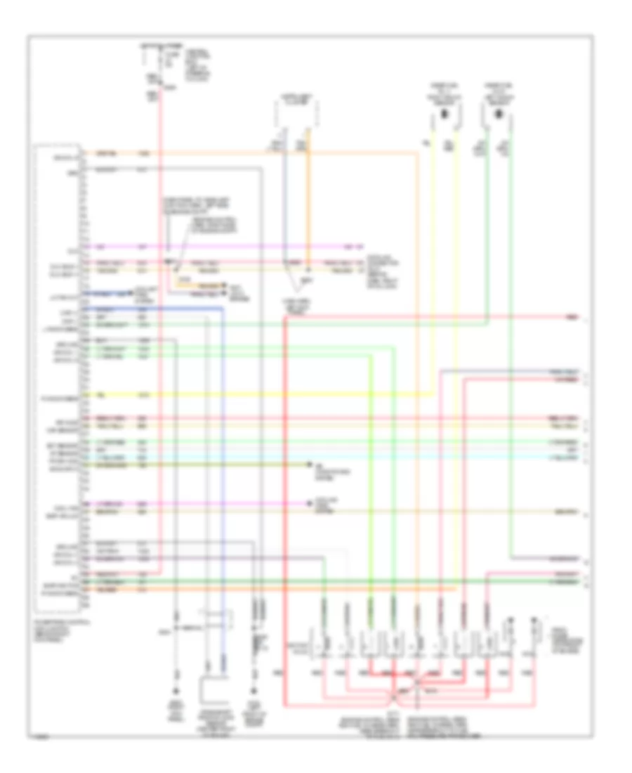 4.6L DOHC, Электросхема системы управления двигателя (1 из 3) для Ford Mustang GT 1999