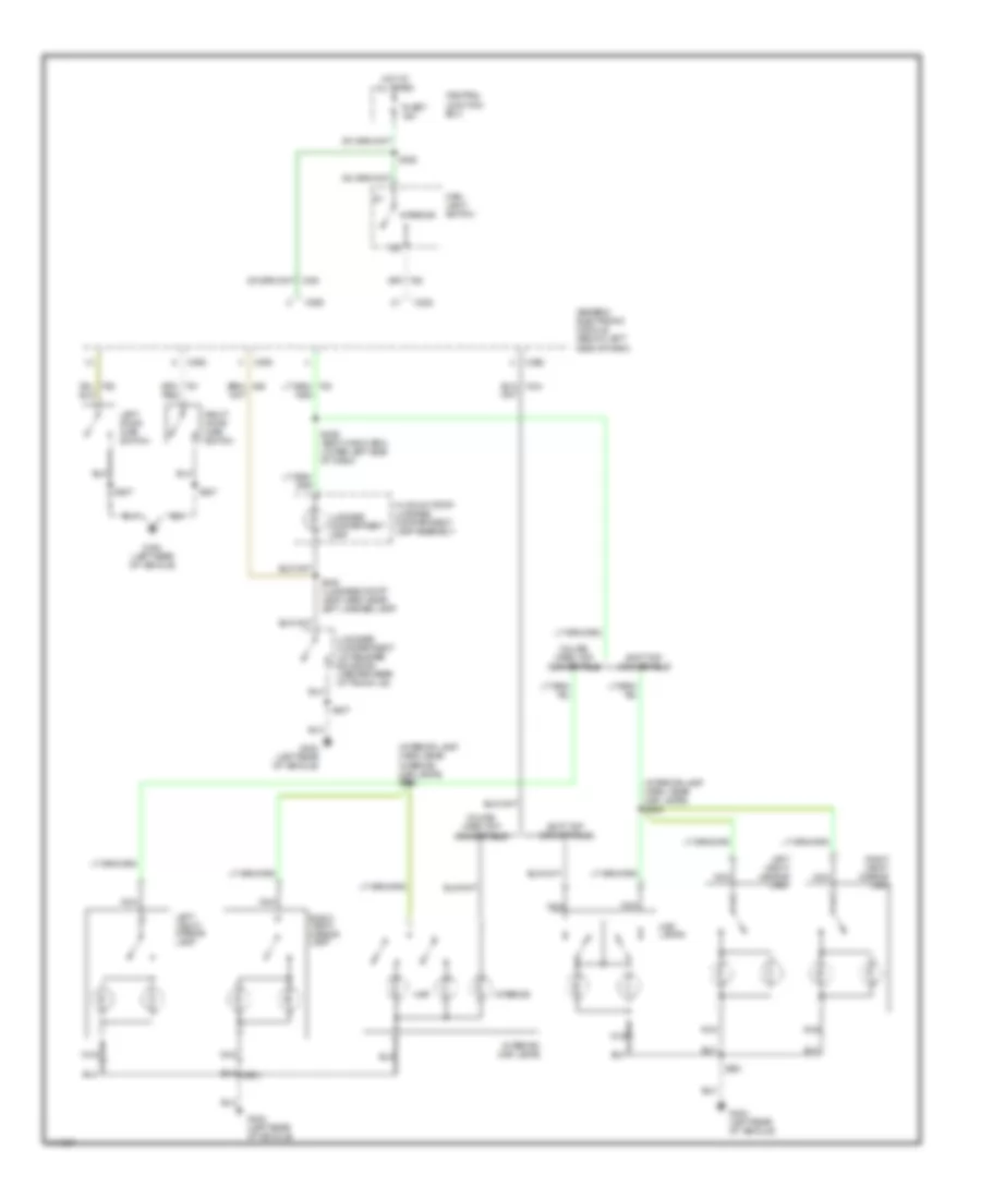 Электросхема подсветки для Ford Mustang GT 1999