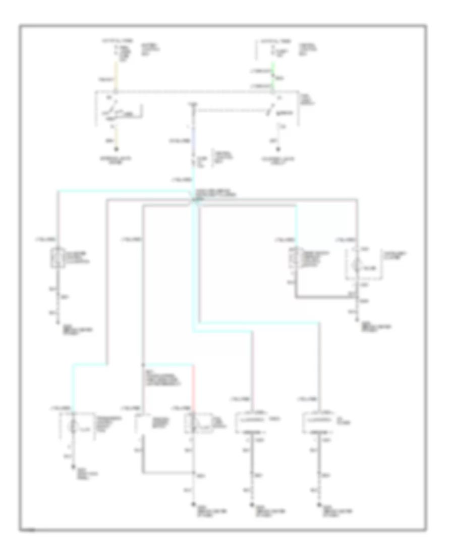 Электросхема подсветки приборов для Ford Mustang GT 1999