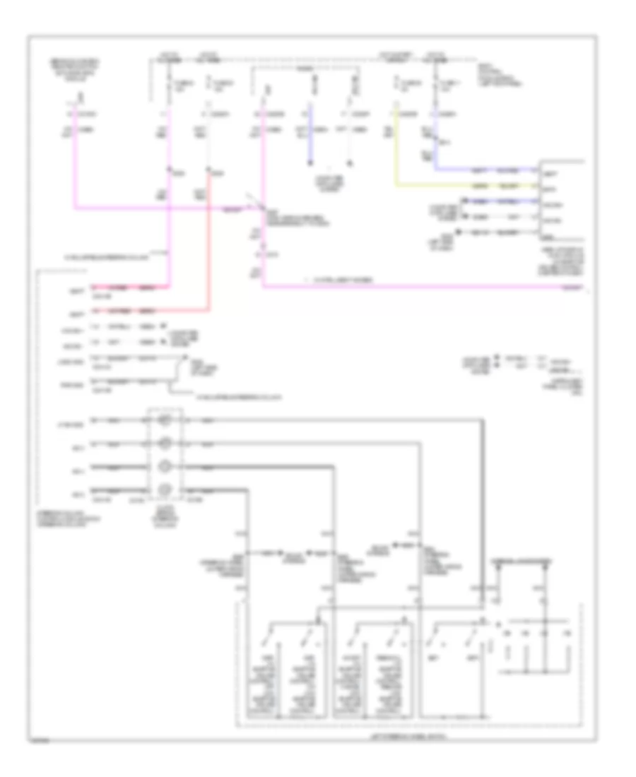 Электросхема системы круизконтроля (1 из 2) для Ford Edge Limited 2012