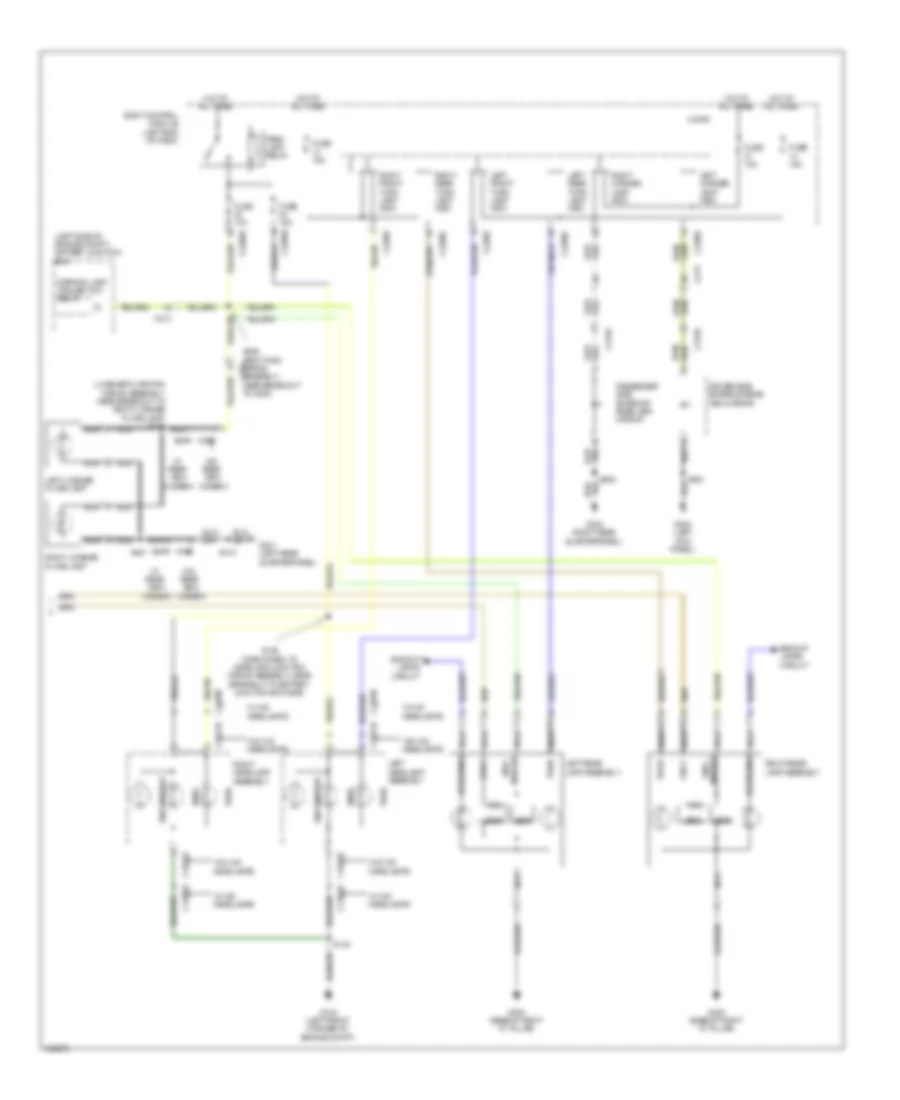 Электросхема внешнего освещения (2 из 2) для Ford Explorer 2014