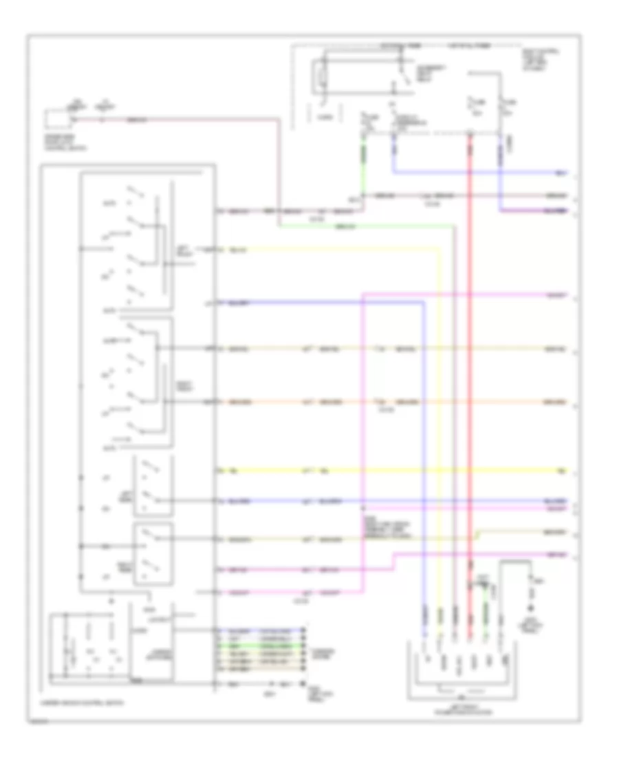 Power Windows Wiring Diagram, XLT, Limited & Sport (1 из 2) для Ford Explorer 2014
