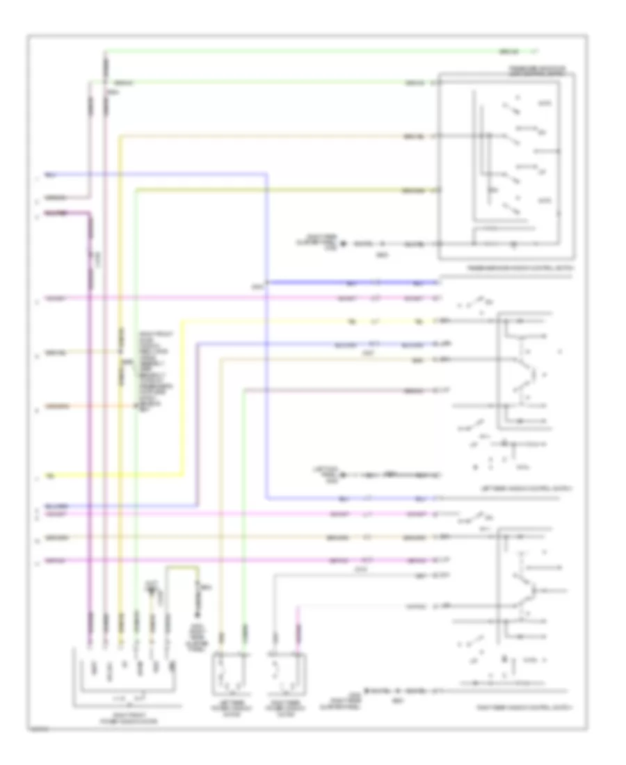Power Windows Wiring Diagram, XLT, Limited & Sport (2 из 2) для Ford Explorer 2014