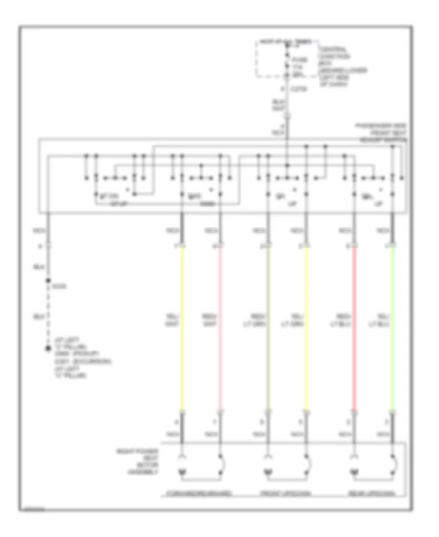 Электросхема привода пассажирского сиденья для Ford Excursion 2003