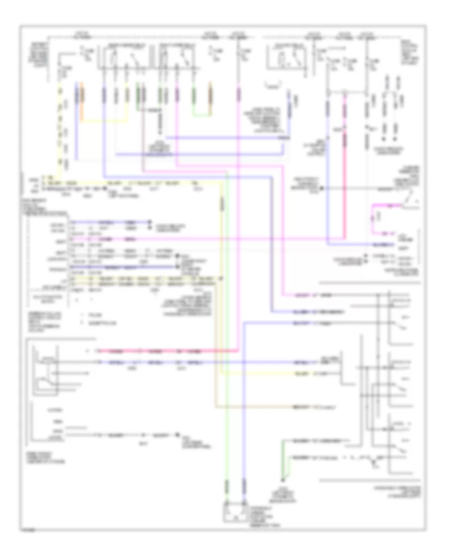 Электросхема стеклоочистителя, дворников и омывателя для Ford Explorer Limited 2014