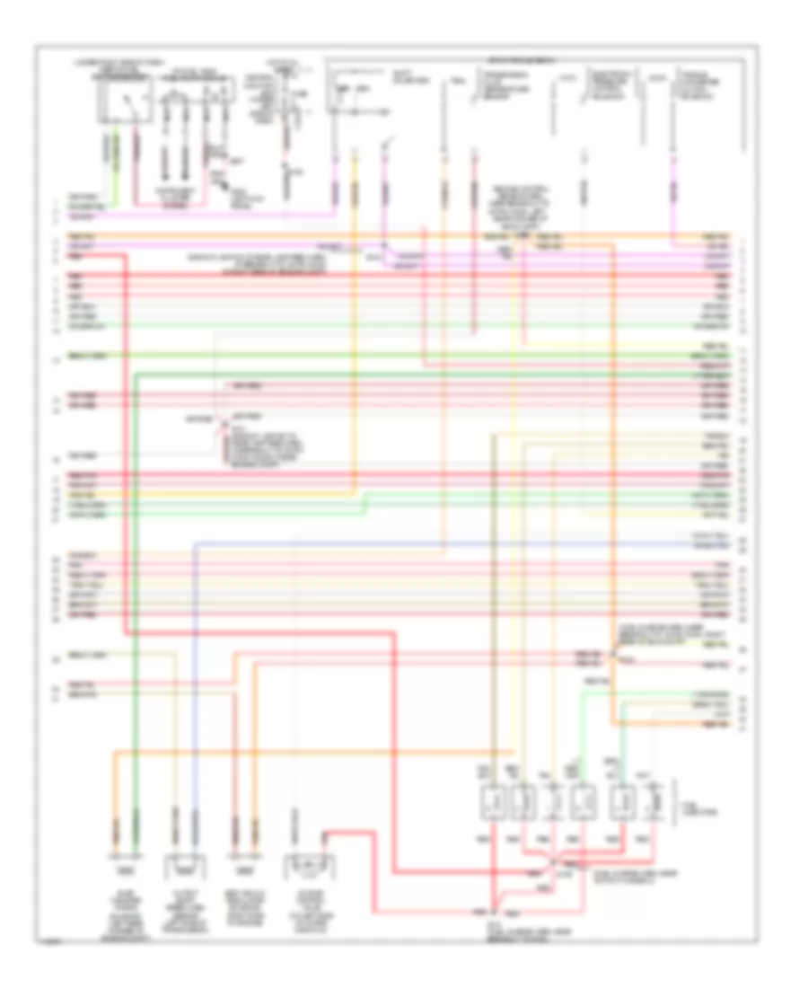 4.2L, Электросхема системы управления двигателя (3 из 4) для Ford Pickup F250 1999