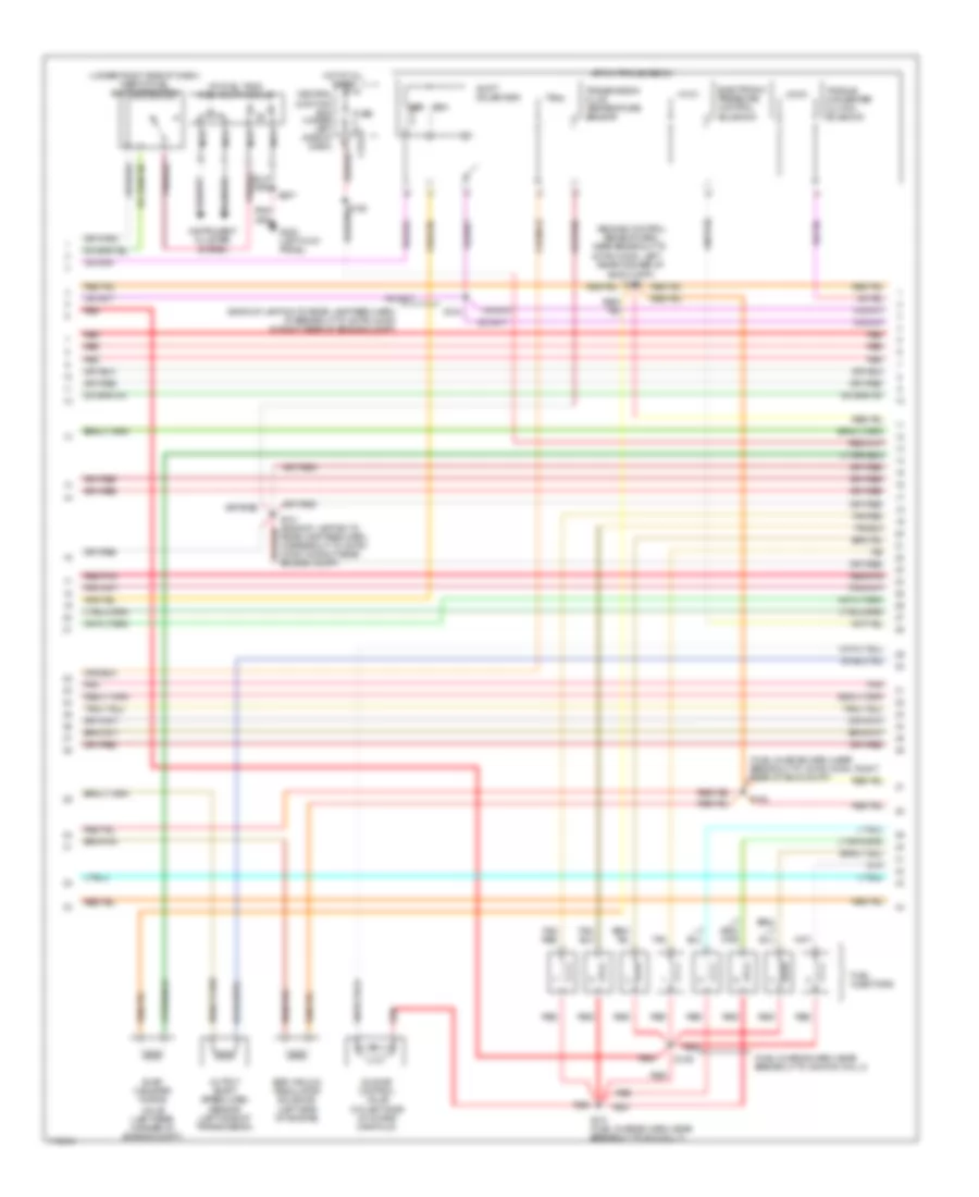 4.6L, Электросхема системы управления двигателя (3 из 4) для Ford Pickup F250 1999