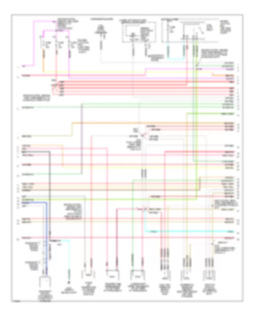 5.4L, Электросхема системы управления двигателя (2 из 4) для Ford Pickup F250 1999