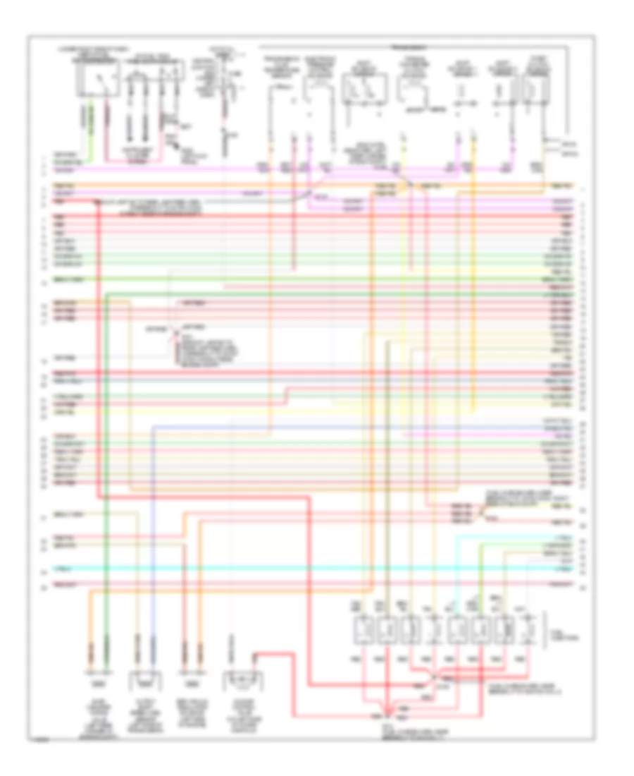 5.4L, Электросхема системы управления двигателя (3 из 4) для Ford Pickup F250 1999