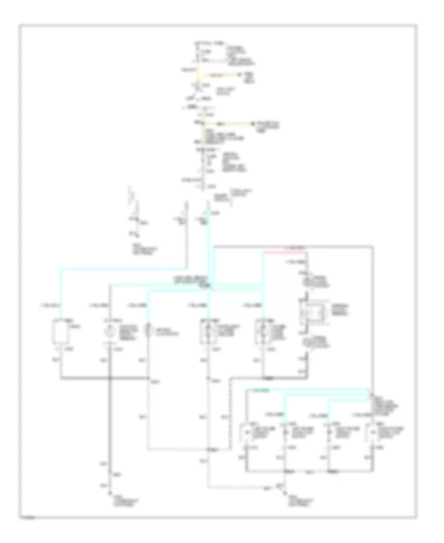 Электросхема подсветки приборов для Ford Pickup F250 1999