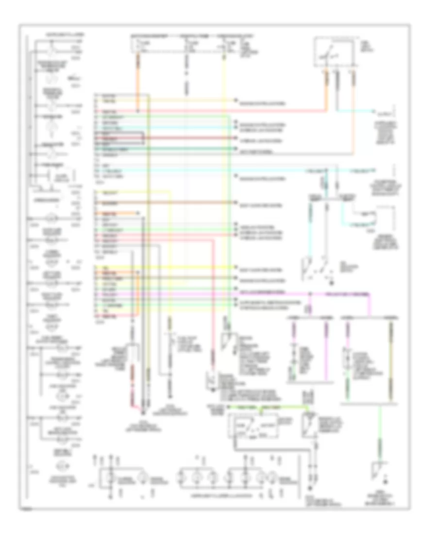 Электросхема панели приборов для Ford Ranger Splash 1995