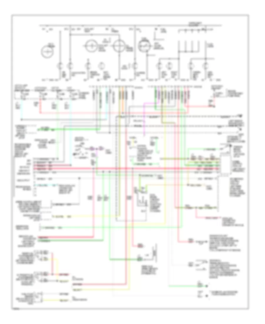 4.9L, Электросхема панели приборов, С 4 ABS колеса для Ford RV Cutaway E350 1995