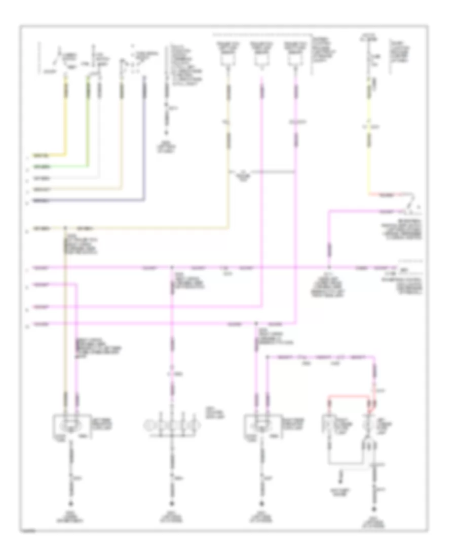 Электросхема внешнего освещения, кроме гибрида (2 из 2) для Ford Escape Limited 2012