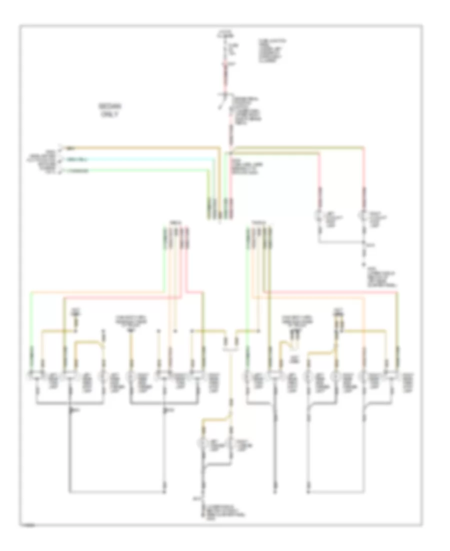 Электросхема внешнего освещения (2 из 3) для Ford Taurus LX 1999