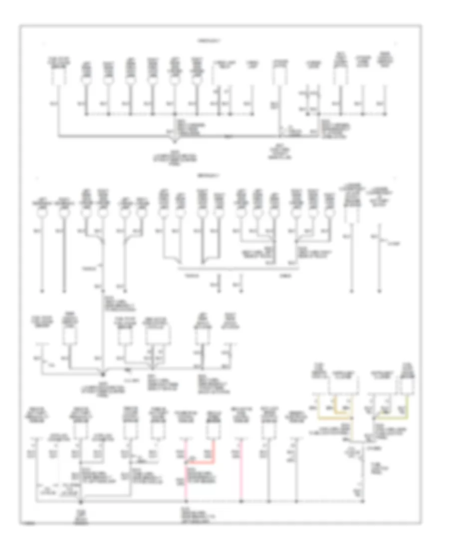 Электросхема подключение массы заземления (3 из 3) для Ford Taurus LX 1999