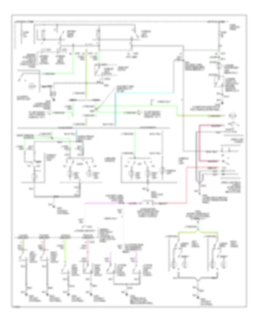 Электросхема подсветки для Ford Taurus LX 1999