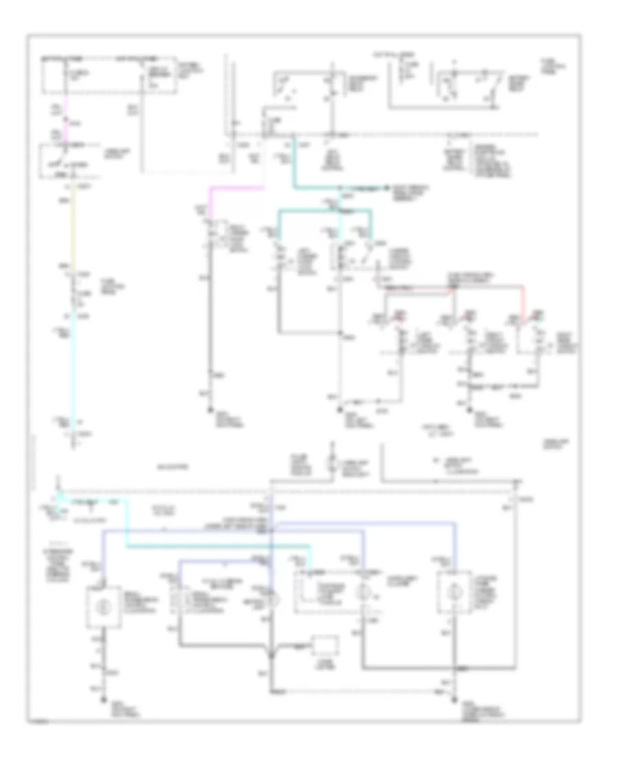 Электросхема подсветки приборов для Ford Taurus LX 1999