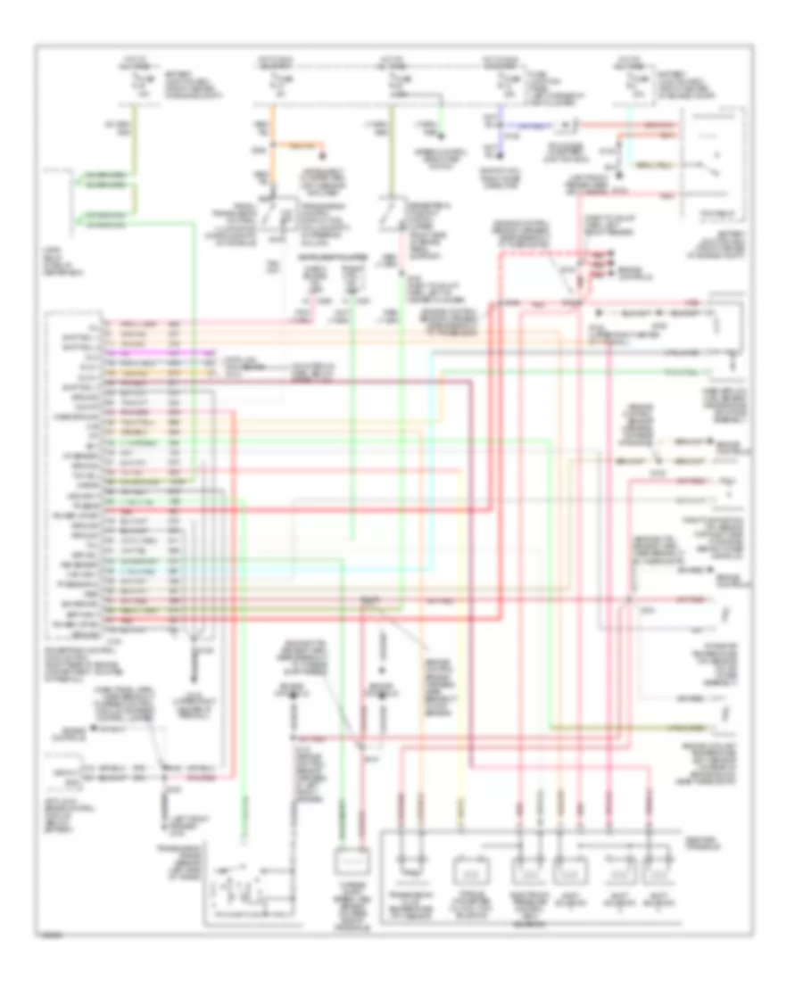 3.4L SHO, Электросхема автоматической коробки передач АКПП для Ford Taurus LX 1999