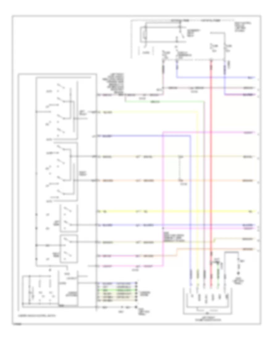 Power Windows Wiring Diagram, XLT & Limited (1 из 2) для Ford Explorer 2012