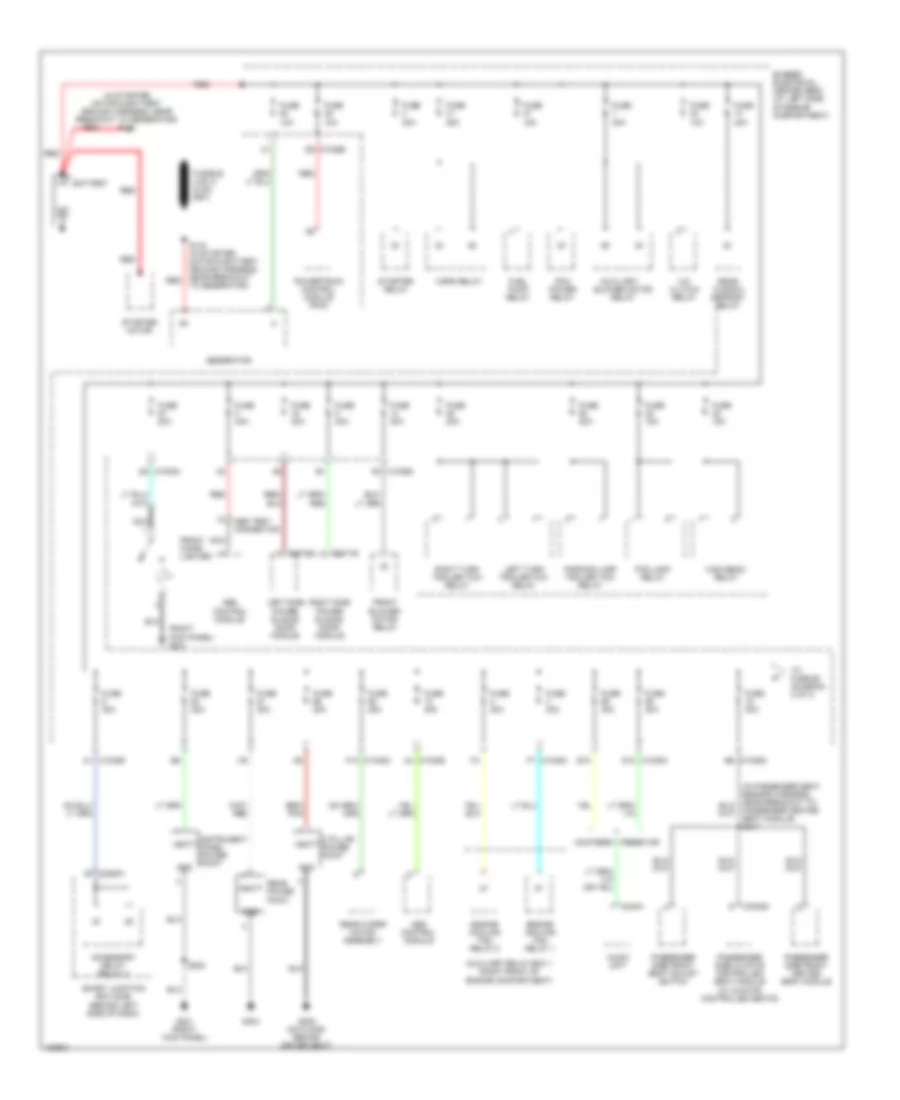 Power Distribution Wiring Diagram 1 of 3 for Ford Freestar 2004