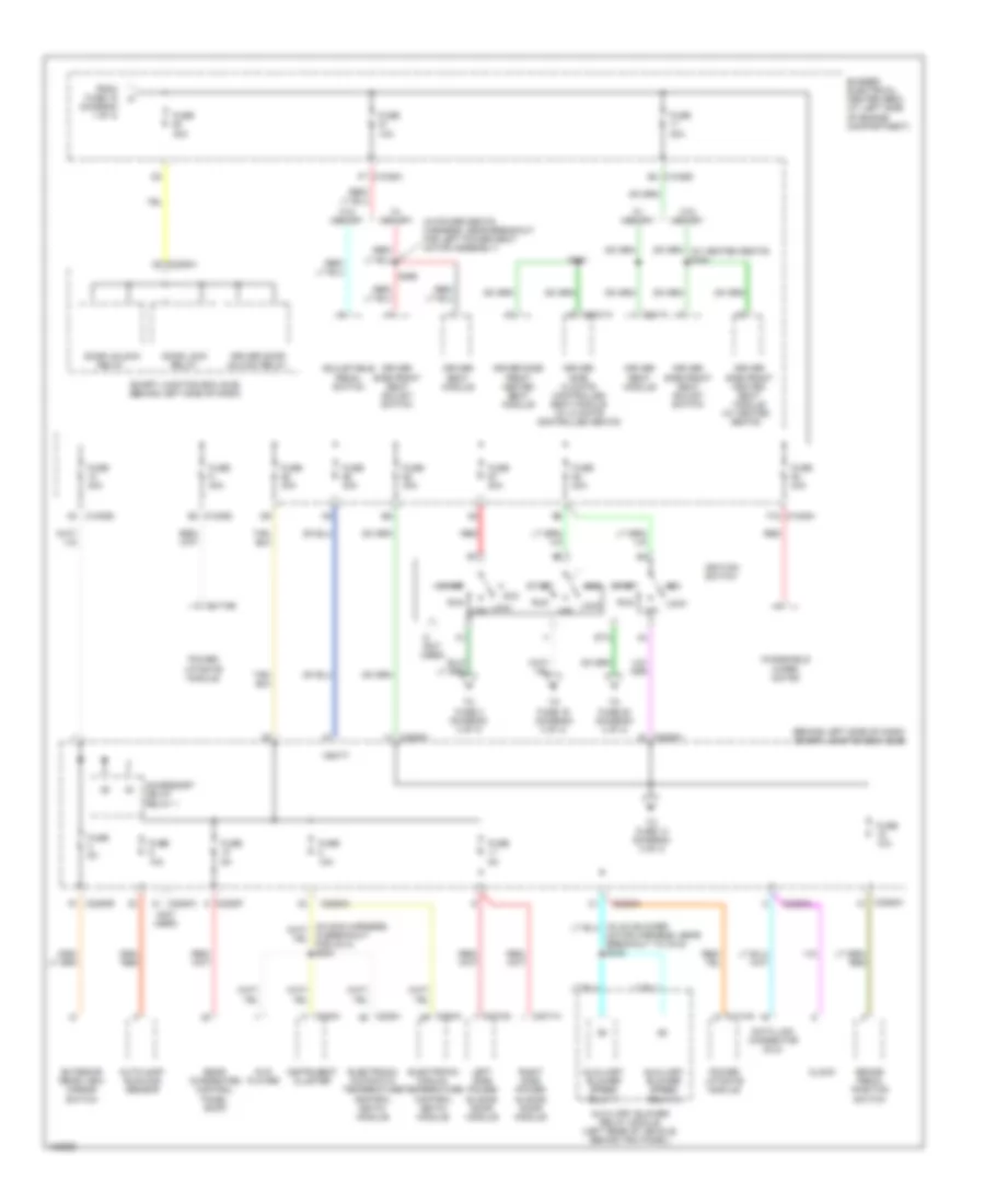 Power Distribution Wiring Diagram (2 of 3) for Ford Freestar 2004