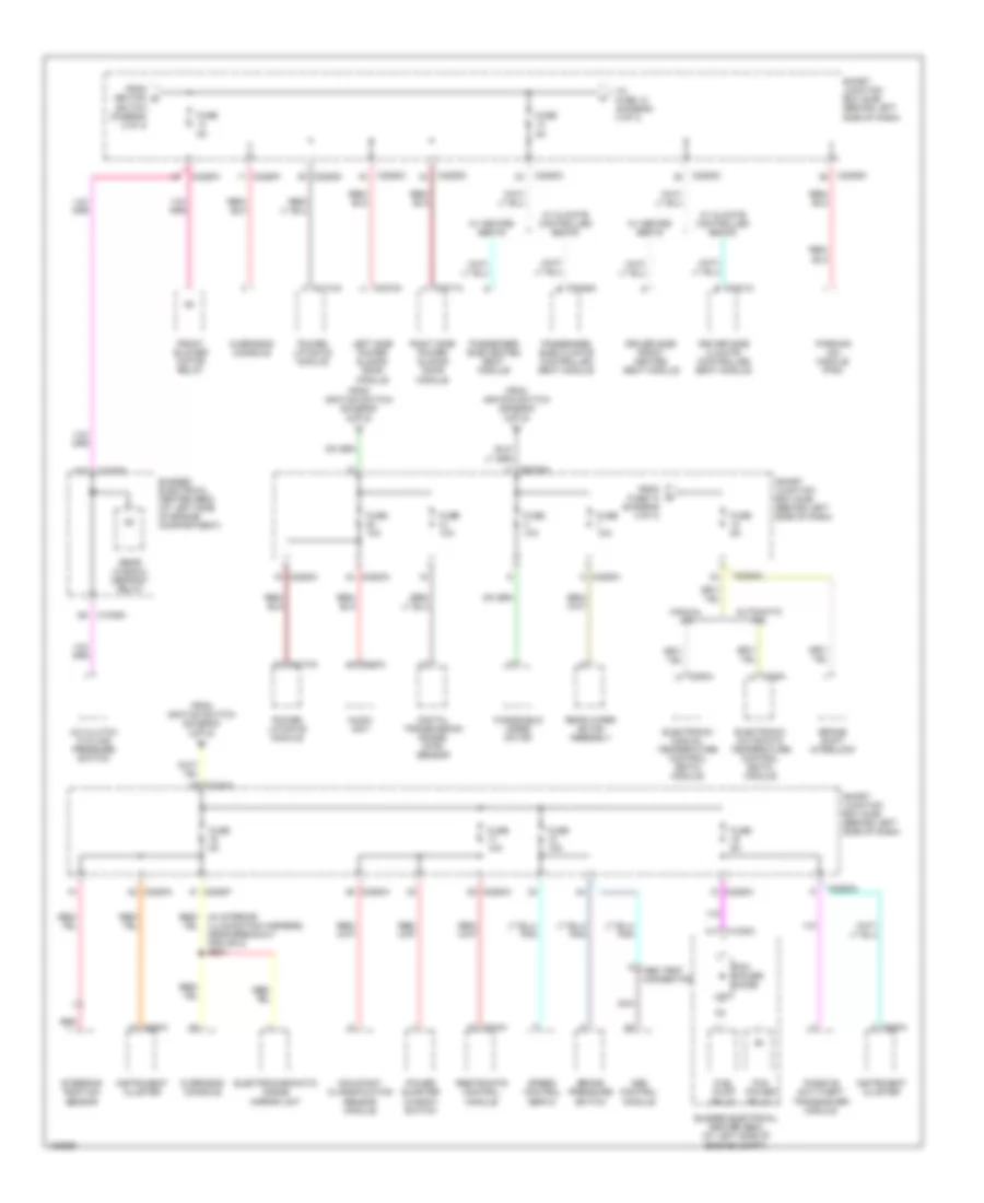 Power Distribution Wiring Diagram (3 of 3) for Ford Freestar 2004