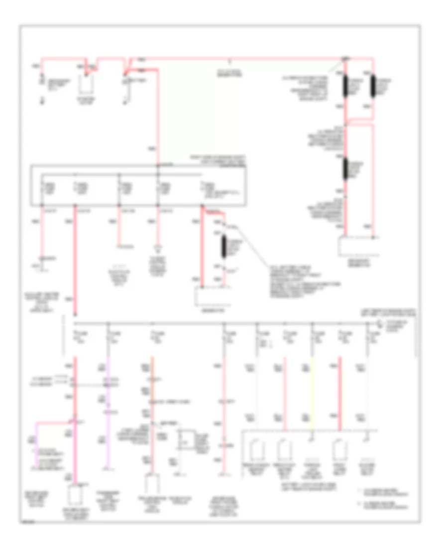 Power Distribution Wiring Diagram 1 of 9 for Ford F 350 Super Duty Lariat 2013