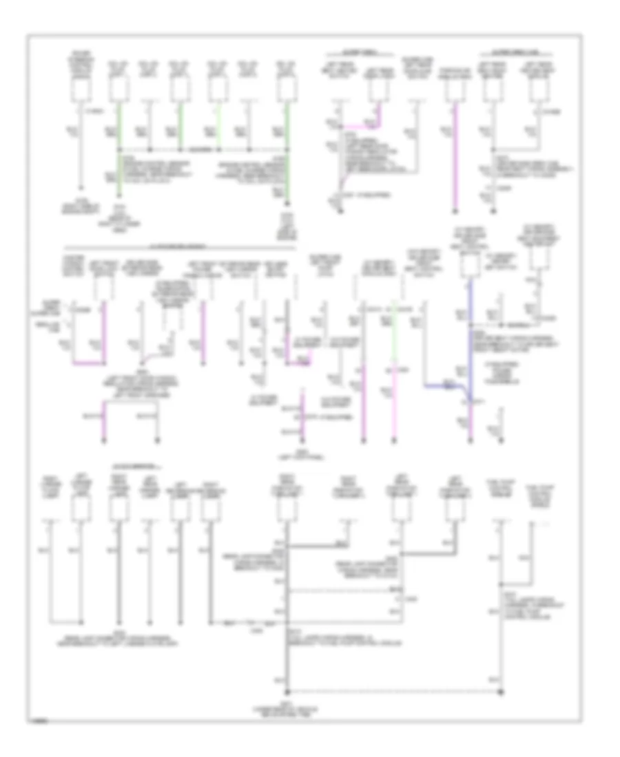 Ground Distribution Wiring Diagram (3 of 5) for Ford F-150 XL 2014