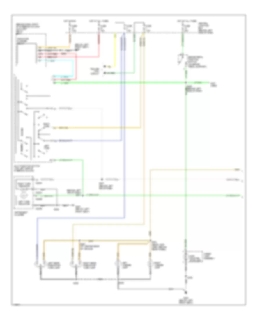 Exterior Lamps Wiring Diagram 1 of 2 for Ford Ranger 2001